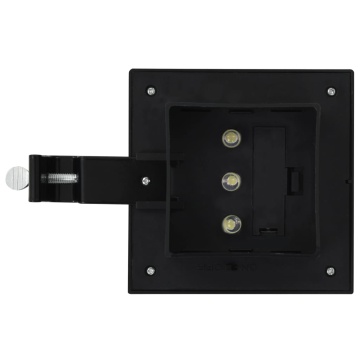 Lămpi solare de exterior cu LED, 6 buc, negru, 12 cm, pătrat - Img 6