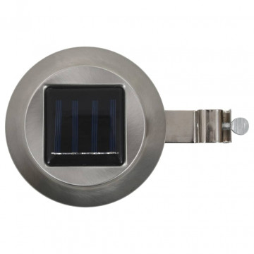 Lămpi solare de exterior LED, 12 buc., alb, 12 cm, rotund - Img 4