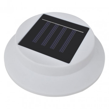 Lămpi solare de exterior pentru gard cu LED, 12 buc., alb - Img 8