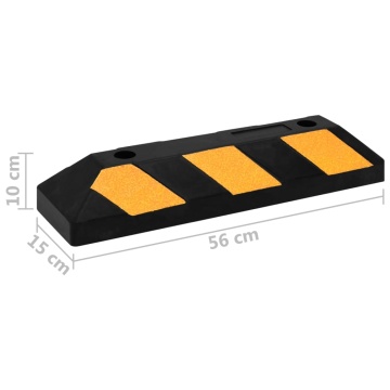 Limitatoare parcare reflectorizante 2 buc. 56x15x10 cm cauciuc - Img 7