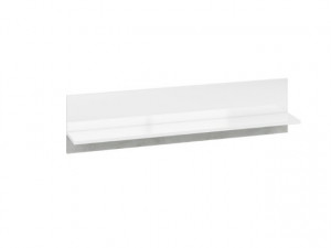 Lumens 11 Raft De Perete Beton/White High Gloss - Img 1
