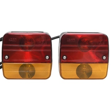 Lumini pentru remorcă 2 buc. bec clasic 12 V roșu 10,5x5x9,5 cm - Img 3