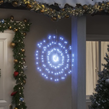 Lumini stelare de Crăciun 140 LED-uri, 2 buc., alb rece, 17 cm - Img 1