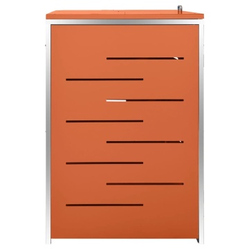 Magazie pentru patru pubele 276,5x77,5x112,5 cm oțel inoxidabil - Img 5