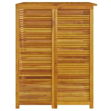 Magazie pubelă gunoi cvadruplă, 280x89x117 cm lemn masiv acacia - Img 5