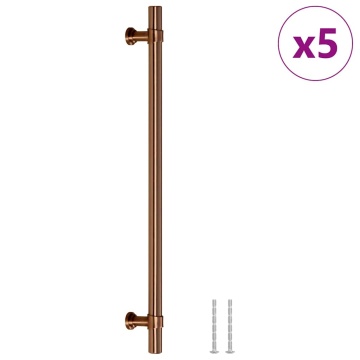 Mânere de dulap, 5 buc., bronz, 224 mm, oțel inoxidabil - Img 2