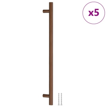Mânere de dulap, 5 buc., bronz, 320 mm, oțel inoxidabil - Img 2