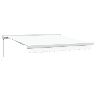 Marchiză Manuală Retractabilă Albă 350x250 cm, Material de înlocuire pentru Marchiză 3,5x2,5 m Alb - Img 2