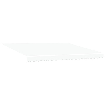 Marchiză manuală retractabilă cu LED alb 400x350 cm, Material de schimb pentru marchiză pentru cadru de 4x3,5 m alb - Img 2