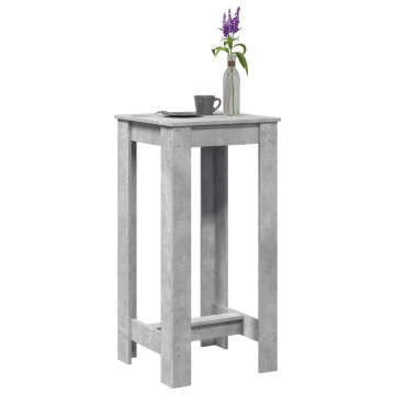 Masă bar, gri beton, 51x50x103,5 cm, lemn prelucrat - Img 1