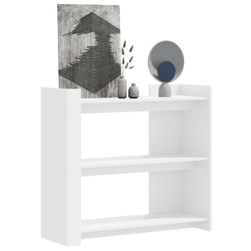 Masă consolă, alb, 100x35x90 cm, lemn prelucrat - Img 1