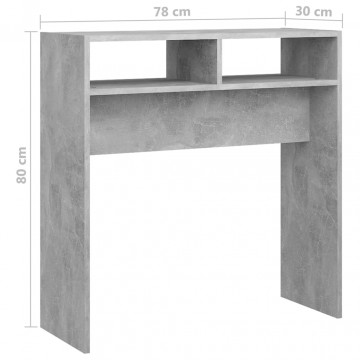 Masă consolă, gri beton, 78x30x80 cm, PAL - Img 6