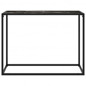 Masă consolă, negru, 100x35x75 cm, sticlă securizată - Img 2