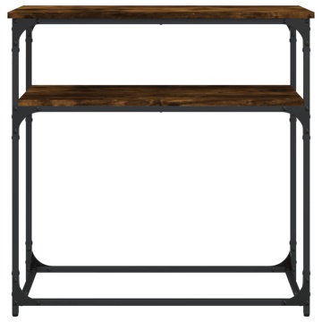 Masă consolă, stejar fumuriu, 75x35,5x75 cm, lemn prelucrat - Img 4