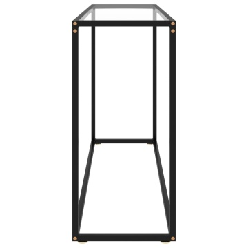 Masă consolă, transparent, 120x35x75 cm, sticlă securizată - Img 3