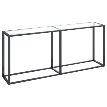 Masă consolă, transparent, 180x35x75,5 cm, sticlă securizată - Img 2