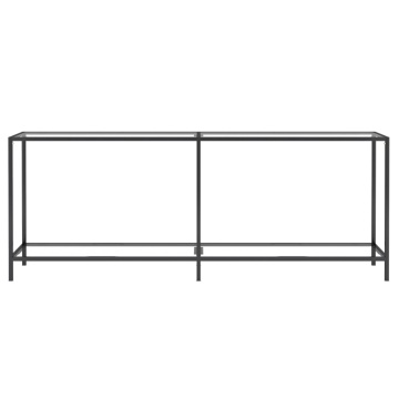 Masă consolă, transparent, 200x35x75,5 cm, sticlă securizată - Img 3