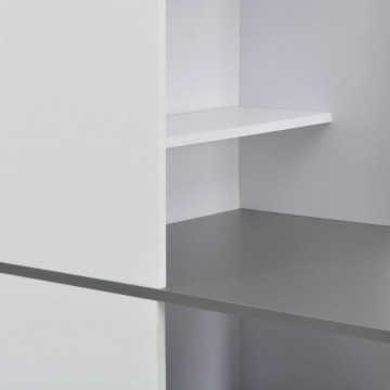 Masă de bar cu dulap, alb, 115 x 59 x 200 cm - Img 6