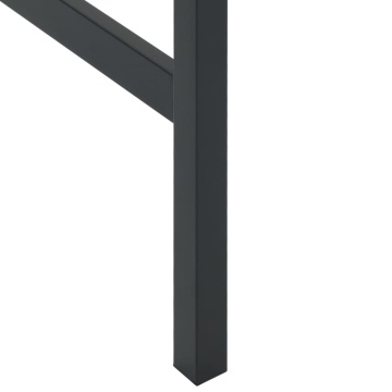 Masă de bar, negru, 200x100x110 cm, oțel vopsit electrostatic - Img 5
