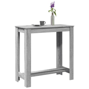 Masă de bar, Sonoma gri, 102x50x103,5 cm, lemn prelucrat - Img 1
