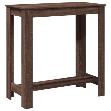 Masă de bar, stejar maro, 102x50x103,5 cm, lemn prelucrat - Img 2
