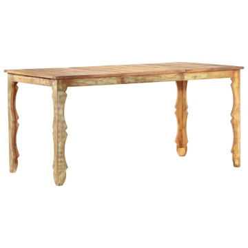 Masă de bucătărie, 160 x 80 x 76 cm, lemn masiv reciclat - Img 5