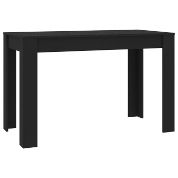 Masă de bucătărie, negru, 120x60x76 cm, lemn prelucrat - Img 2