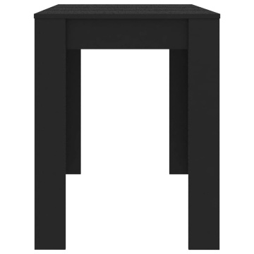 Masă de bucătărie, negru, 120x60x76 cm, lemn prelucrat - Img 6