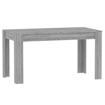 Masă de bucătărie, sonoma gri, 140x74,5x76 cm,lemn prelucrat - Img 1