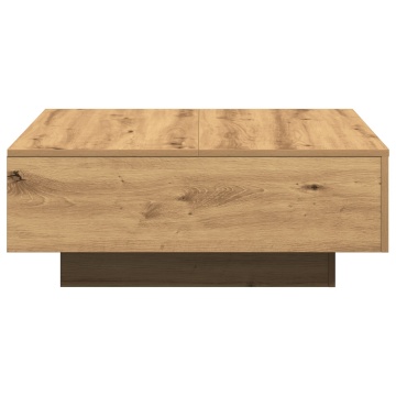 Masă de cafea Artisian Stejar 80x80x31 cm Lemn Compus - Img 3