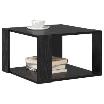 Masă de cafea Stejar Negru 51,5x51,5x30 cm Lemn Ingineresc - Img 3