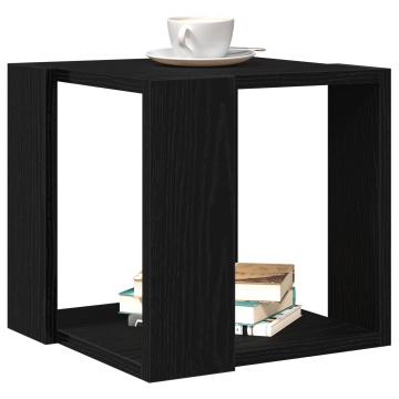 Masă de cafea Stejar negru MDF 32 x 32 x 30 cm Simplă Pătrată - Img 3