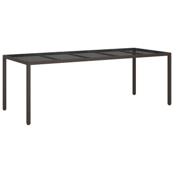Masă de dining pentru grădină Maro 250x100x75 cm Poliratan - Img 2