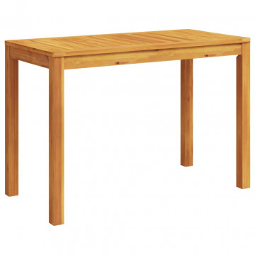 Masă de grădină, 110x55x75 cm, lemn masiv de acacia - Img 5