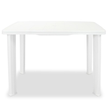 Masă de grădină, alb, 101 x 68 x 72 cm, plastic - Img 2