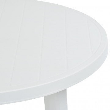 Masă de grădină, alb, 89 cm, plastic - Img 4