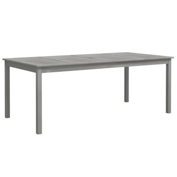 Masă de grădină, gri, 200x100x75 cm, lemn masiv de acacia - Img 2