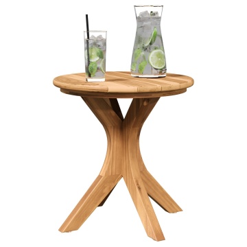 Masă de grădină Ø40x41 cm Lemn Solid de Tec - Img 3