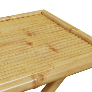 Masă de grădină pliabilă, 110x55x75 cm, bambus - Img 5