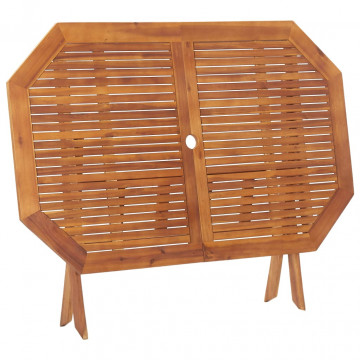 Masă de grădină pliabilă, 135x85x75 cm, lemn masiv de acacia - Img 8