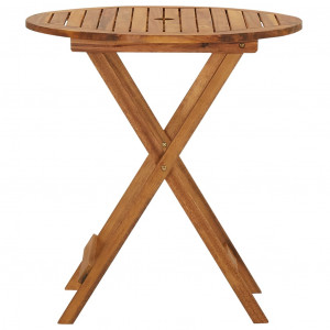 Masă de grădină pliabilă, 70 cm, lemn masiv de acacia - Img 3