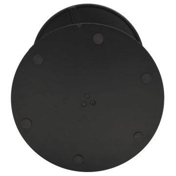 Masă de grădină rotundă, negru, Ø60x105 cm, oțel - Img 5
