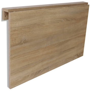 Masă de perete pliabilă, culoare stejar, 100 x 60 cm - Img 6