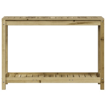 Masă de plantare cu raft, 108x35x75 cm, lemn de pin tratat - Img 8
