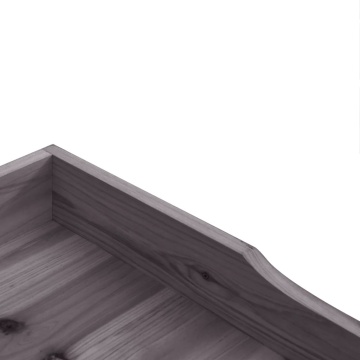 Masă de plante cu raft, gri, 78x38x82,5 cm, lemn masiv de brad - Img 6