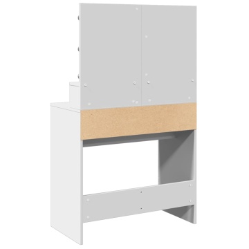 Masă de toaletă cu LED, alb, 80x41x134,5 cm - Img 6