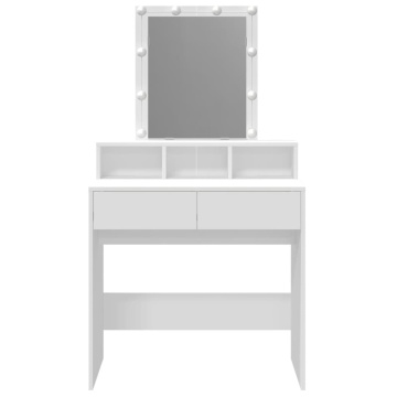 Masă de toaletă cu LED, alb, 80x41x144,5 cm - Img 8