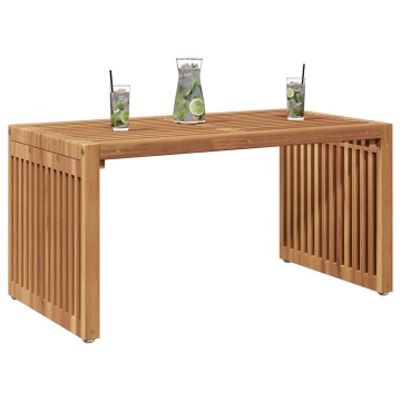 Masă laterală de grădină 70x37.5x35.5 cm Lemn masiv de tec - Img 3