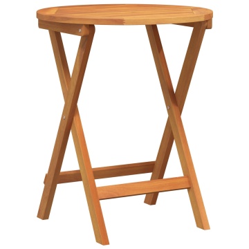 Masă pliantă de grădină rotundă Ø60x72 cm Lemn solid de acacia - Img 2