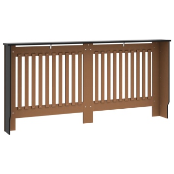 Mască de calorifer, negru, 172 x 19 x 81,5 cm, MDF - Img 8